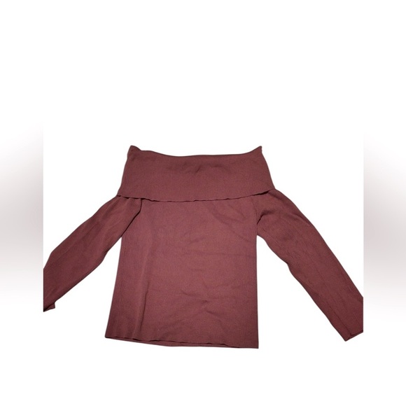 Ann Taylor Factory Womens LG Purple Knit Top Short Dolman Sleeve Cowl Neck - Picture 1 of 9